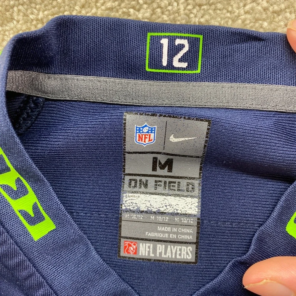 Nike Seattle‎ Seahawks Jersey Youth Boys Medium Blue 84 NFL On Field Football